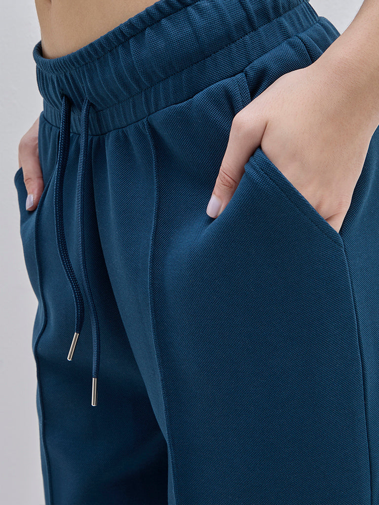 Studiofit Teal High-Rise Track Pants - Image 2