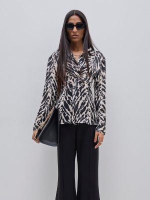 Wardrobe Black Animal Print Top