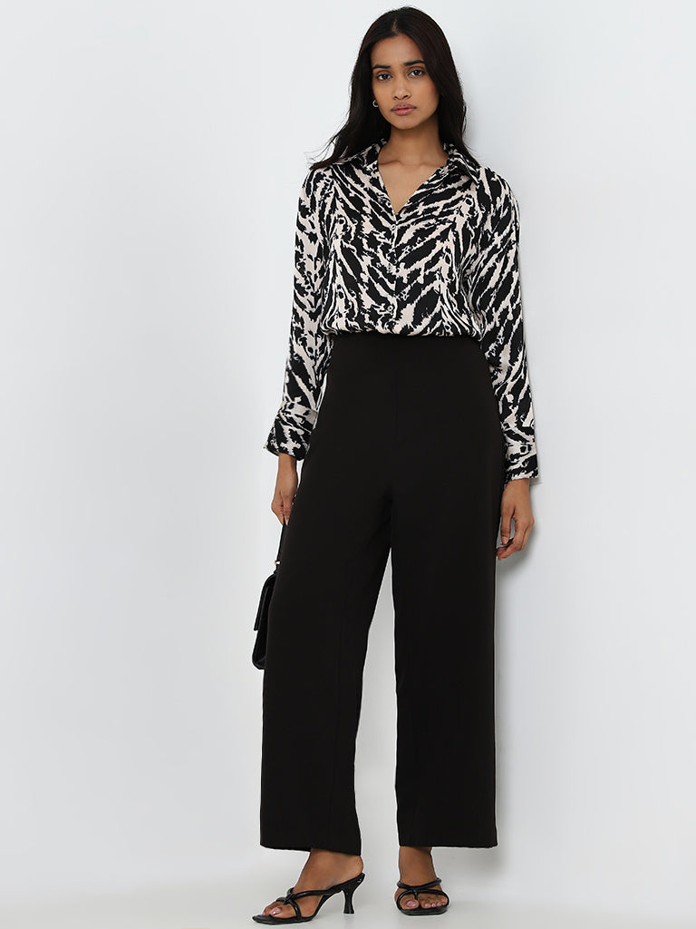 Wardrobe Black Abstract Design Shirt - Image 3