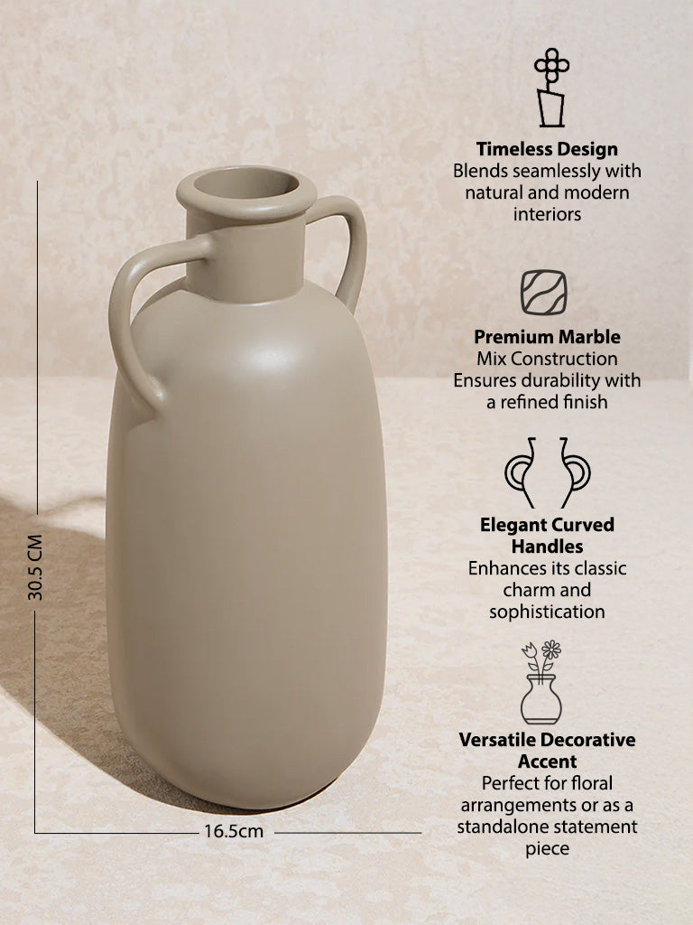 Westside Home Olive Marble Mix Vase - Image 4