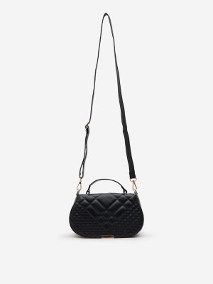Westside Black Quilted Hand Bag
