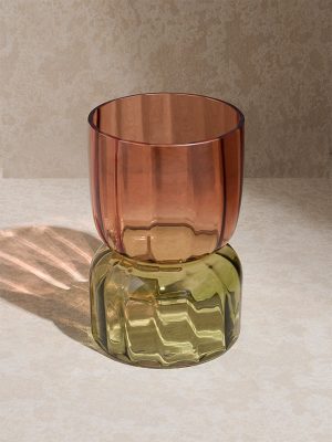 Westside Home Multicolour Dual-Toned Glass Vase