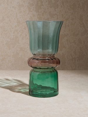 Westside Home Multicolour Funnel Glass Vase