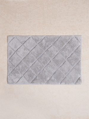 Westside Home Grey Diamond Design Bath Mat