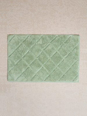 Westside Home Green Diamond Design Bath Mat