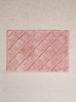 Westside Home Pink Diamond Design Bath Mat