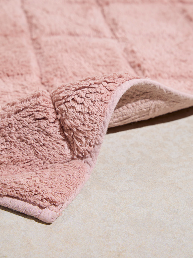 Westside Home Pink Diamond Design Bath Mat - Image 2