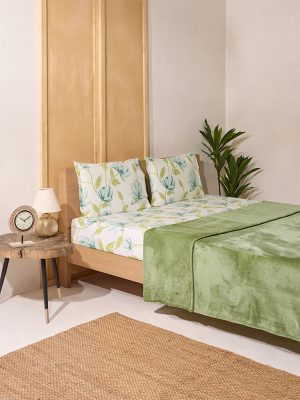 Westside Home Sage Queen Bed Fleece Blanket