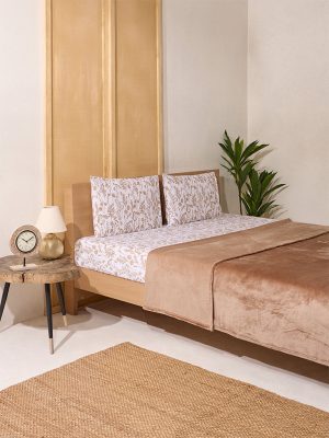 Westside Home Brown Queen Bed Fleece Blanket