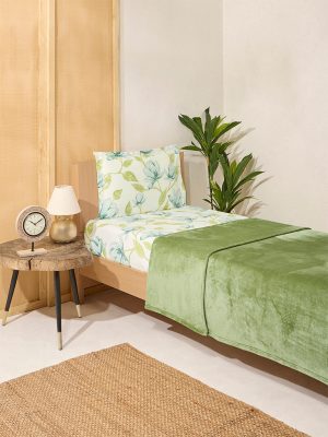 Westside Home Sage Single Bed Fleece Blanket