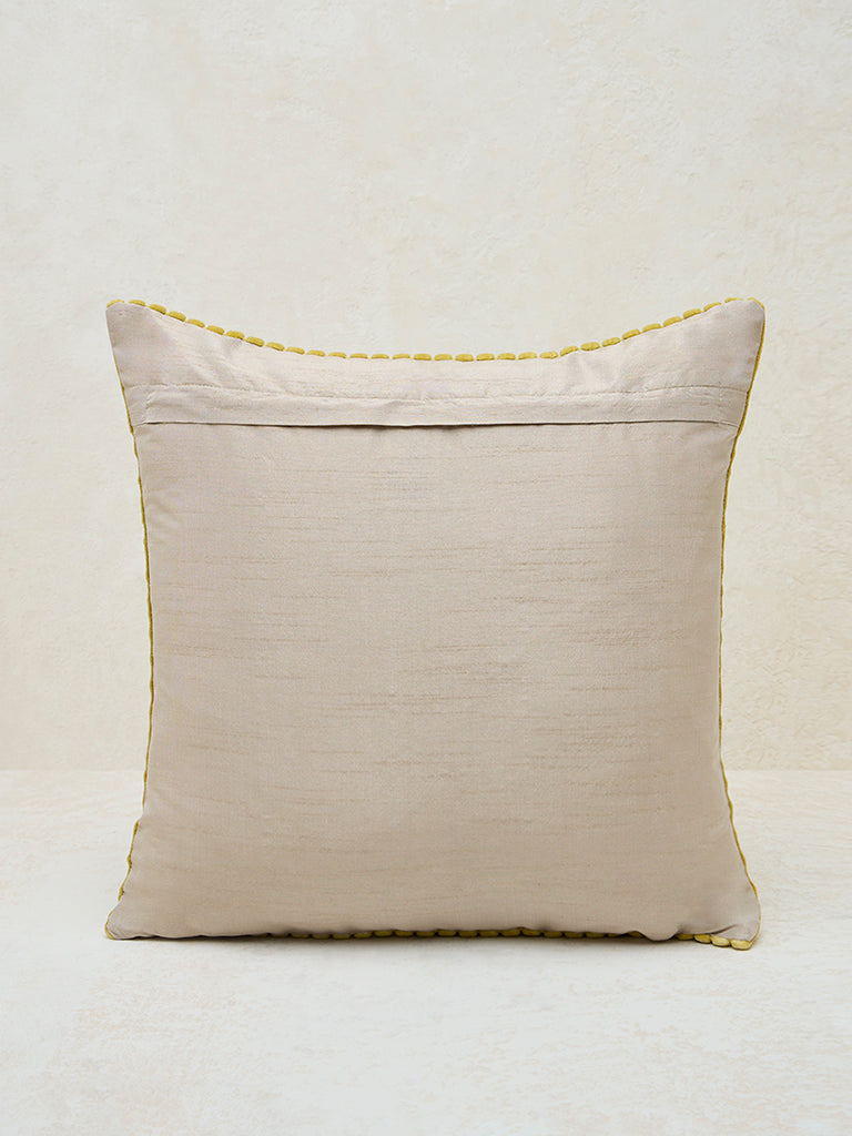 Westside Home Yellow Corduroy Cushion Cover - Image 2
