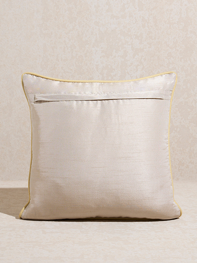 Westside Home Green Floral Design Cushion Cover - Image 2