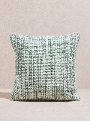 Westside Home Sage Woven Checkered Cushion Cover