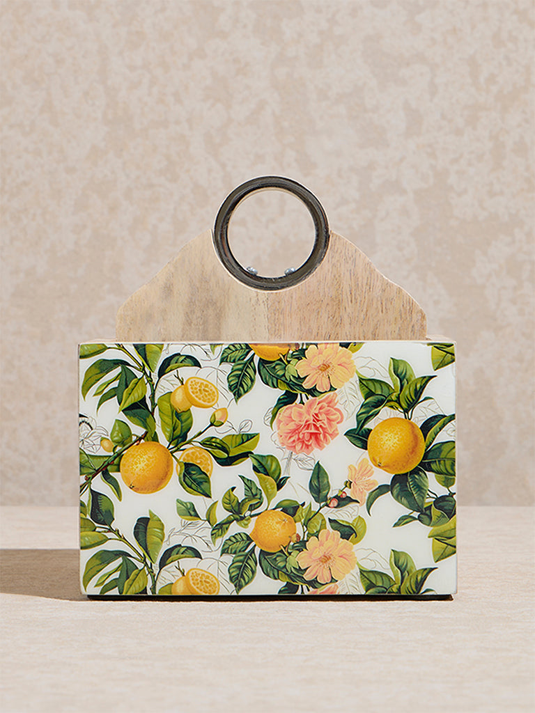 Westside Home Multicolour Lemon Patterned Caddy - Image 2