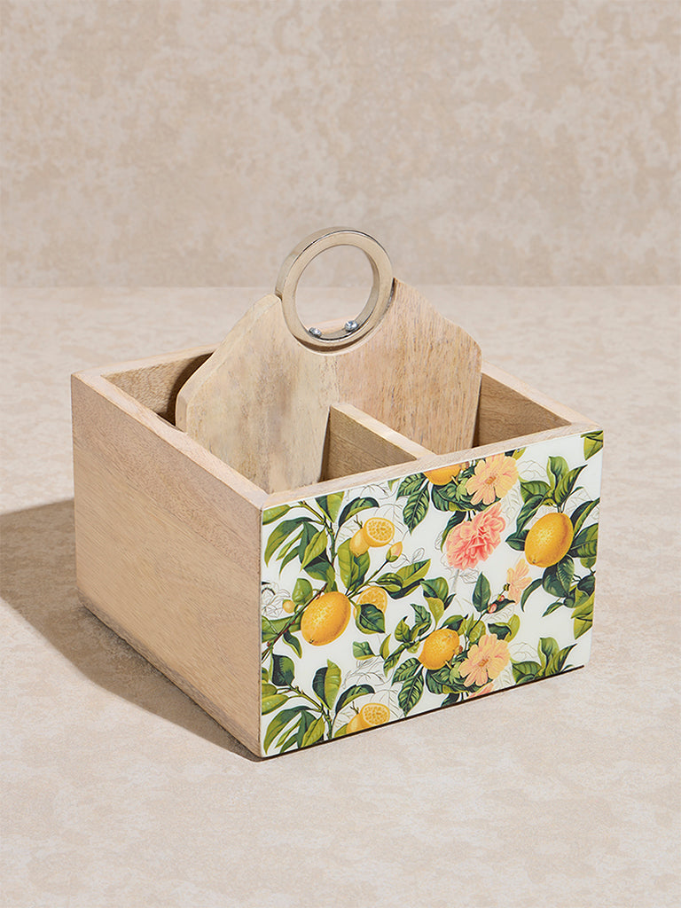Westside Home Multicolour Lemon Patterned Caddy