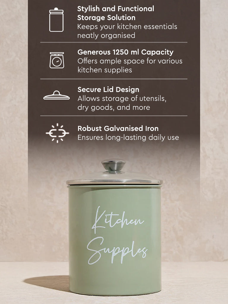 Westside Home Mint Kitchen Supplies Container with Lid - Image 4