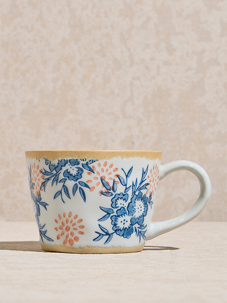 Westside Home Blue Floral Pattern Mug