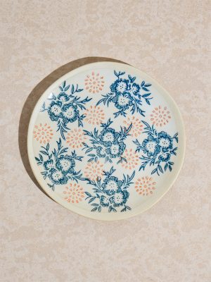 Westside Home Blue Floral Detailed Side Plate