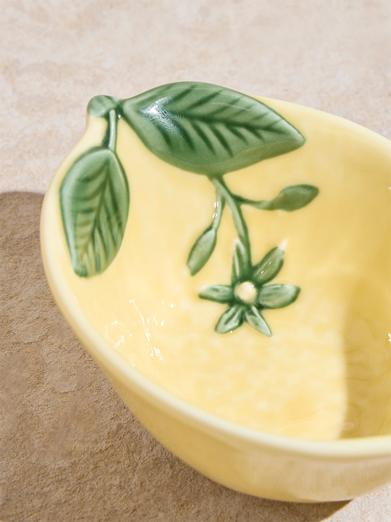 Westside Home Yellow Lemon-Shaped Bowl - Image 3
