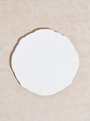 Westside Home White Petal Design Dinner Platter