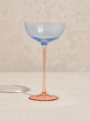 Westside Home Blue & Brown Wine Glass