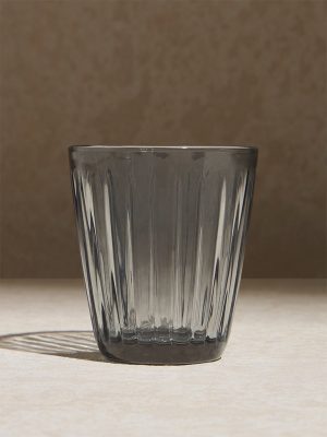 Westside Home Grey Ribbed-Textured Water Glass