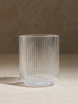 Westside Home Clear Ribbed-Textured Water Glass