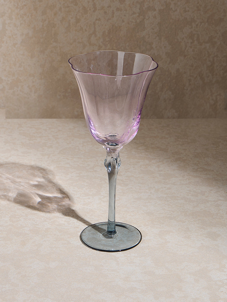 Westside Home Multicolour Lotus-Style Wine Glass