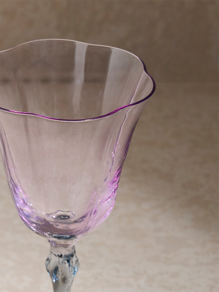 Westside Home Multicolour Lotus-Style Wine Glass - Image 3