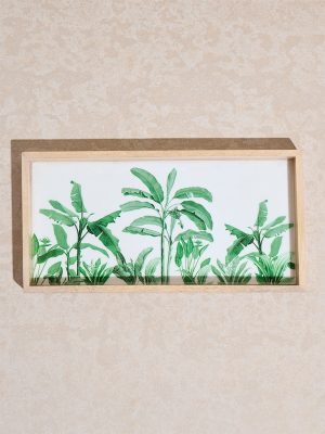 Westside Home Green Leaf Design Serving Tray