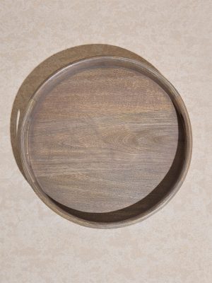 Westside Home Beige Wooden Serving Tray