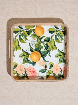 Westside Home Multicolour Lemon Patterned Serving Tray