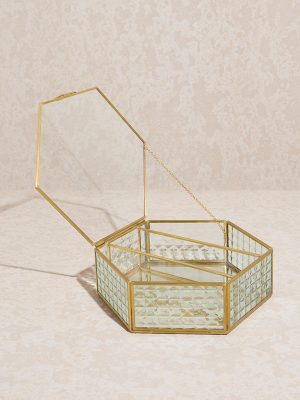 Westside Home Clear Glass Jewellery Box