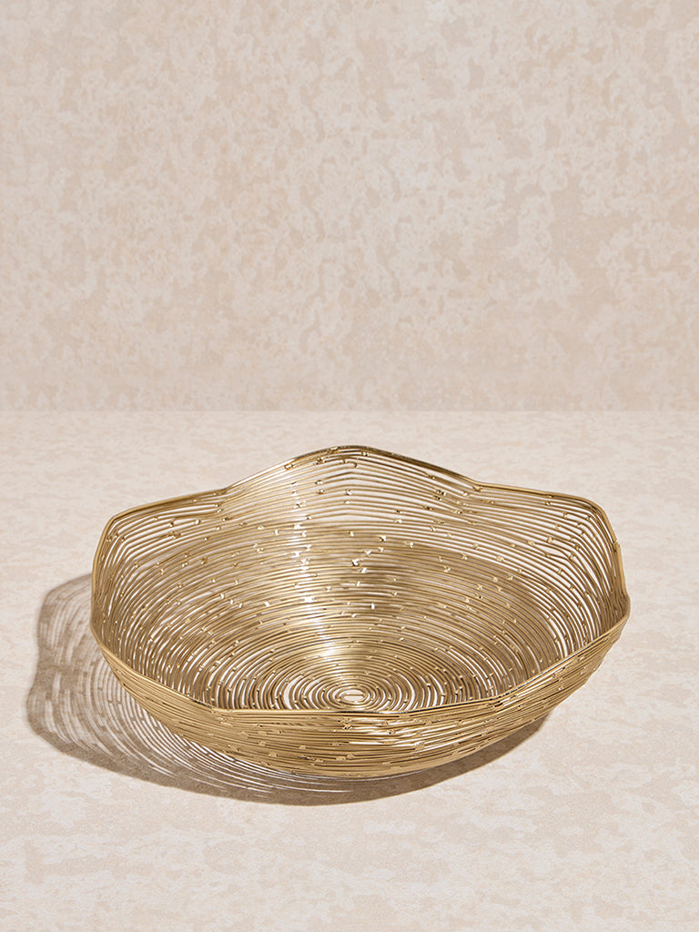 Westside Home Gold Wired Decorative Bowl - Image 2