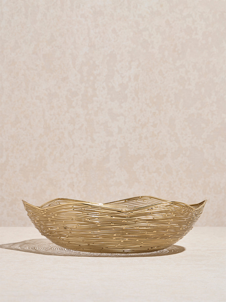 Westside Home Gold Wired Decorative Bowl - Image 3