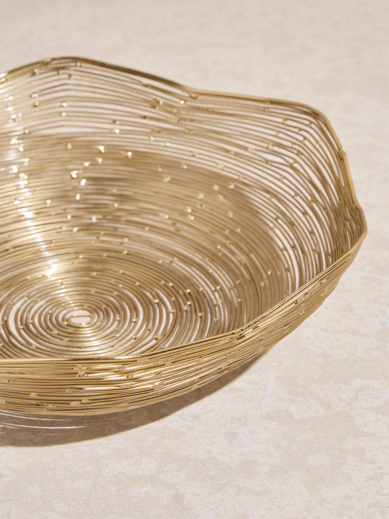Westside Home Gold Wired Decorative Bowl - Image 4
