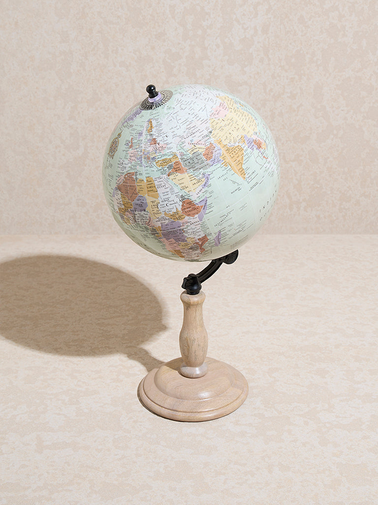 Westside Home Mint Wooden Globe Decorative Object - Image 2