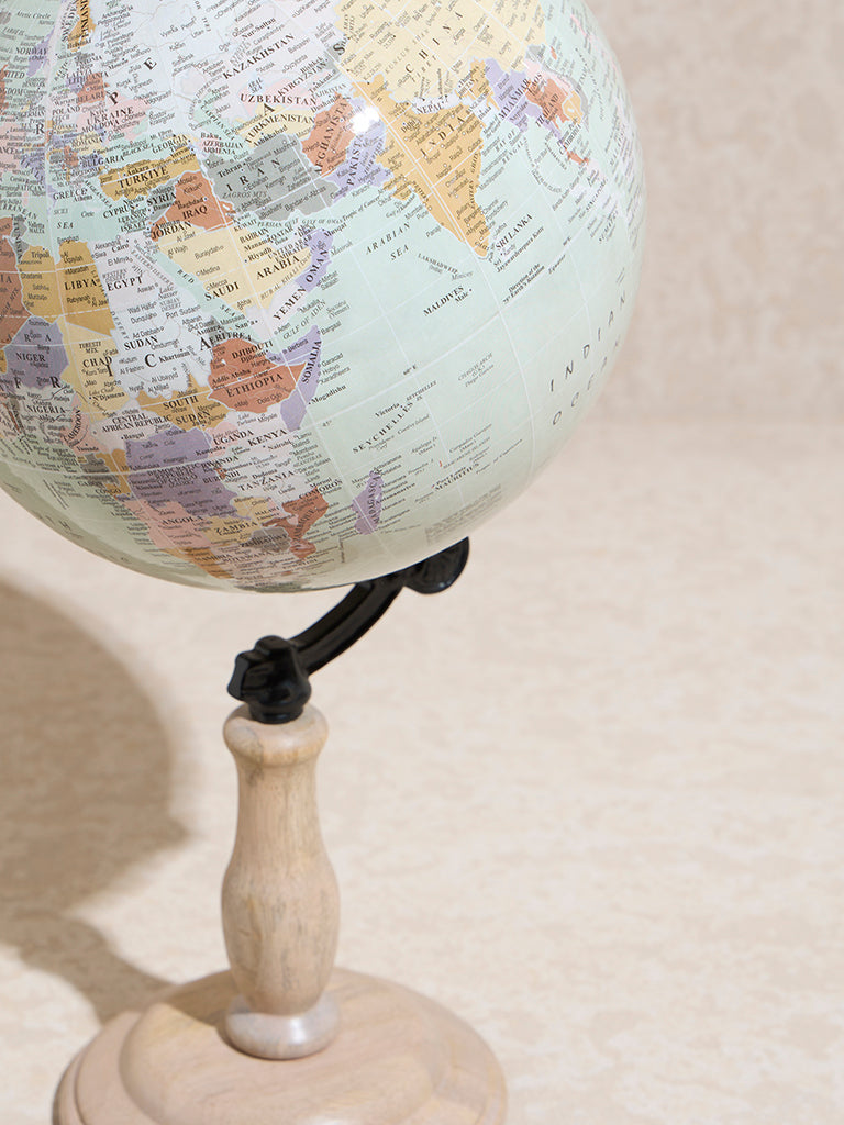 Westside Home Mint Wooden Globe Decorative Object - Image 3