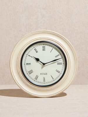Westside Home Beige Wooden Wall Clock