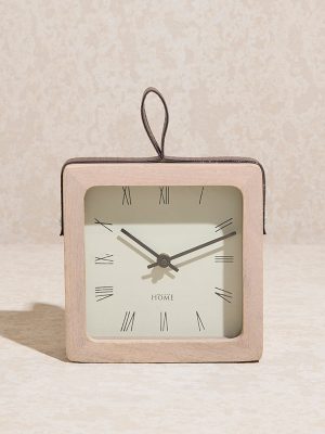 Westside Home Beige Wooden Clock