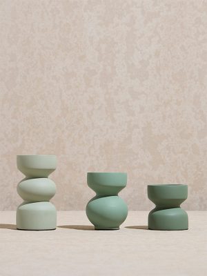 Westside Home Green Tealight Candle Holder (Set of 3)