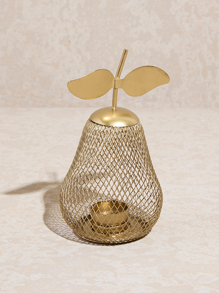 Westside Home Gold Pear-Shaped Tealight Candle Holder - Image 2