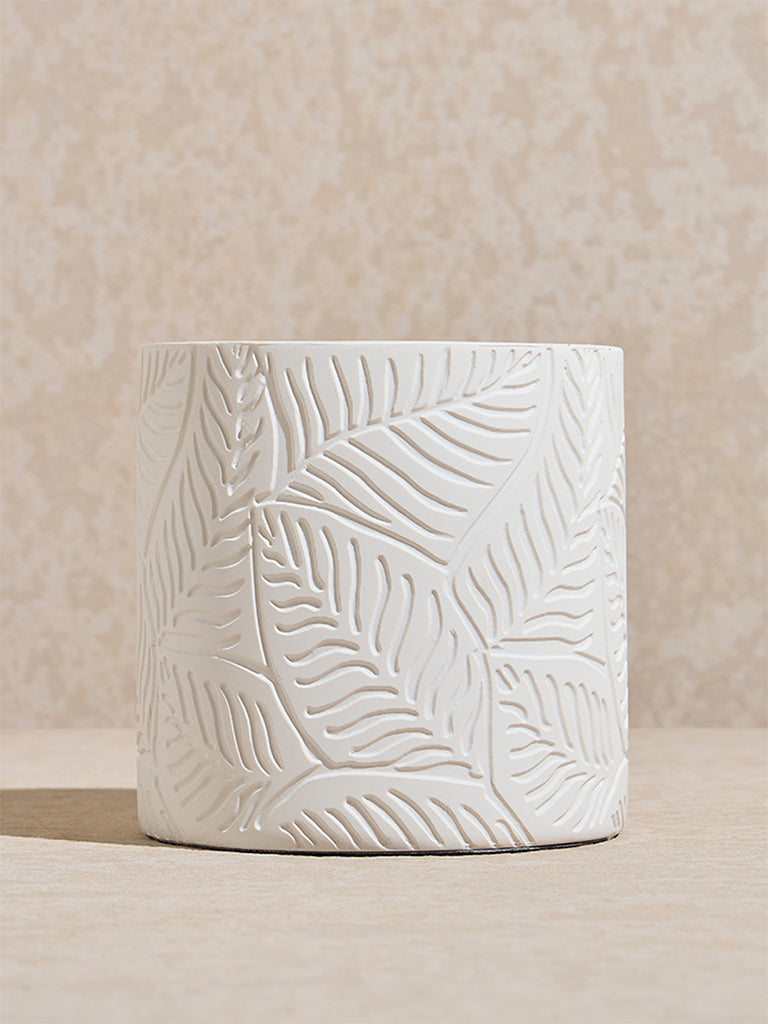 Westside Home White Textured Marble Planter - Image 2