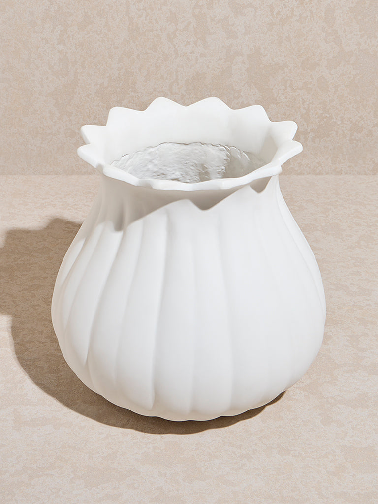 Westside Home White Tulip-Shaped Planter - Image 2