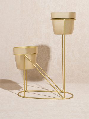 Westside Home Gold Two-Tiered Planter