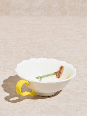 Westside Home Yellow Flower Design Cup