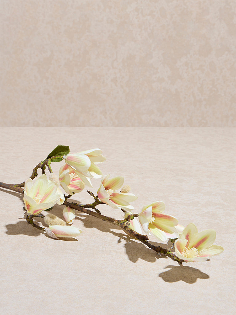Westside Home Off-White Artificial Magnolia Flower - Image 2