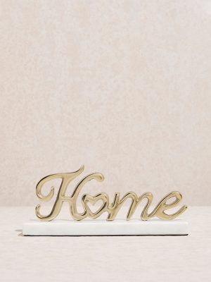 Westside Home Gold Text Design Decorative Accessory