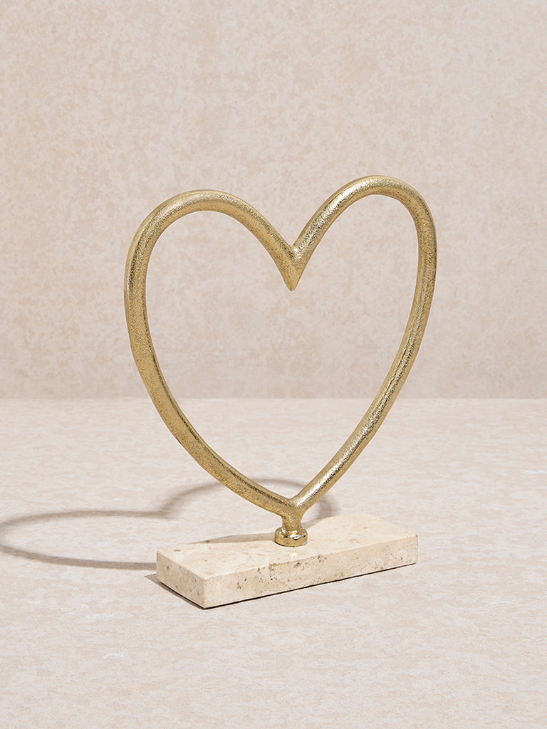 Westside Home Gold Metal Heart Decorative Accessory - Image 2