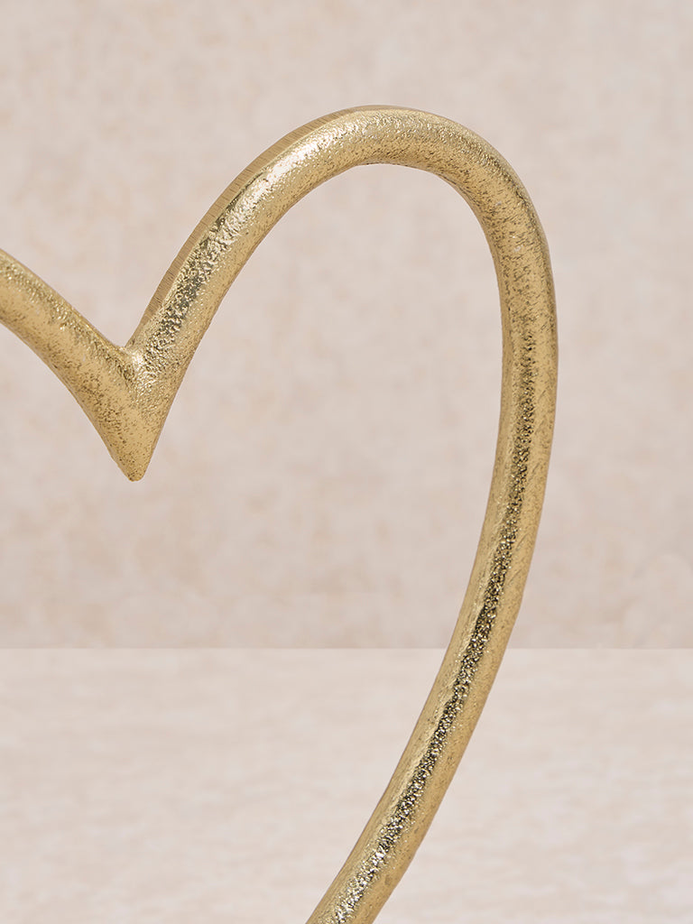 Westside Home Gold Metal Heart Decorative Accessory - Image 3
